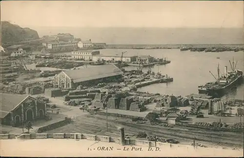 Postcard Oran (Algeria) وهران Le Port - Hafen 1918