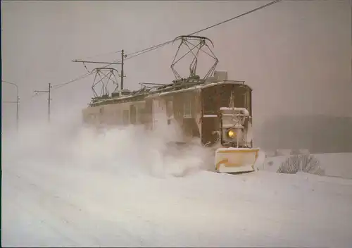 Verkehr & Eisenbahn Schnee-Räumung Chasse-neige Xe 2/2 71 et BDe 4/4 23 1980