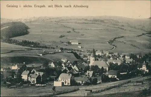 Geising-Altenberg (Erzgebirge) Panorama   mit Blick nach Altenberg 1910