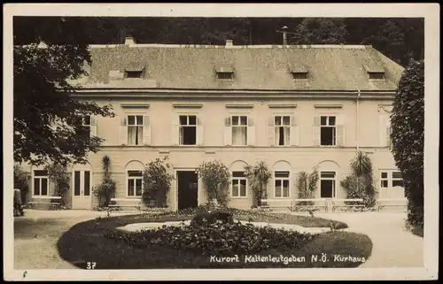 Ansichtskarte Kaltenleutgeben Partie am Kurhaus, Fotokarte 1933