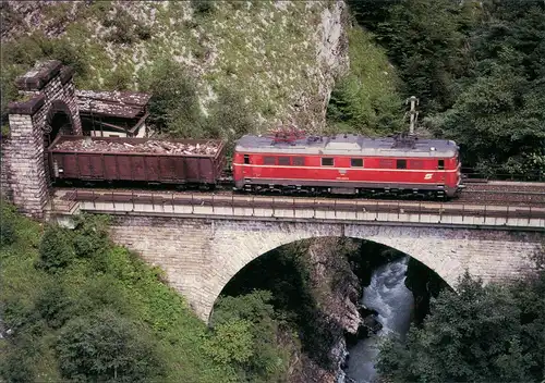 Verkehr & Eisenbahn (Railway) Klammschlucht der Tauernbahn (Alpenbahn) 1990