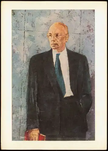 Künstlerkarte Kunst HERMANN HENSEL (geb. 1898) Johannes R. Becher 1963