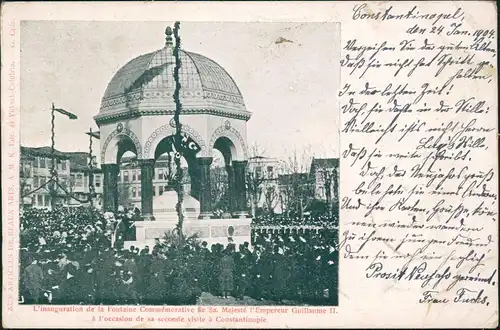 Istanbul  Constantinople  Majesté l'Empereur Guillaume II. 1904  gel Dt. Post