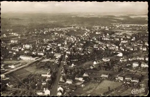 Ansichtskarte Ratingen Luftbild Gesamtansicht vom Flugzeug aus 1956