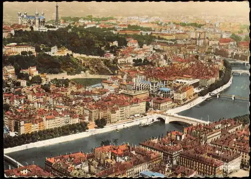 CPA Lyon Luftbild En Avion sur LYON (Rhône) 1955