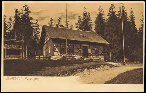 Ansichtskarte Ilmenau Berghotel Gabelbach 1910