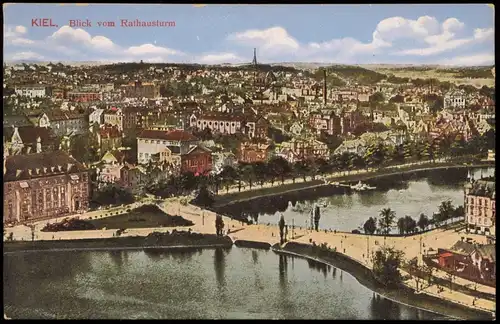 Ansichtskarte Kiel Blick vom Rathausturm 1914