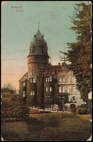 Ansichtskarte Detmold Schloß 1914