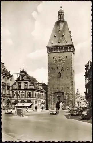 Ansichtskarte Speyer Altpörtel, Strassen Ansicht, Autos u.a. VW Käfer 1960