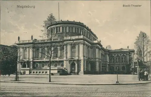 Ansichtskarte Magdeburg Stadttheater 1928