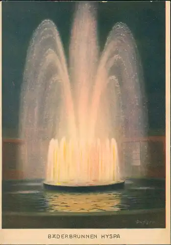 Ansichtskarte Bern (Schweiz) Berne HYSPA Ausstellung Bäderbrunnen 1931