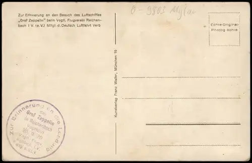 Ansichtskarte Mylau-Reichenbach (Vogtland) Luftschiff Graf Zeppelin 26.9. 1930