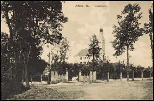 Ansichtskarte Zittau Krematorium 1914