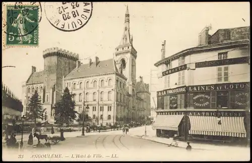 CPA Angouleme Hotel de Ville, Restaurant 1907
