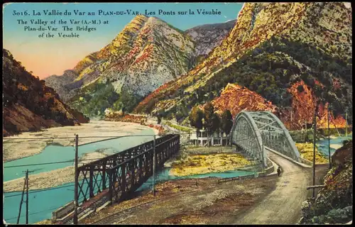 .Frankreich The Valley of the Var Plan-du-Var The Bridges of the Vesubie 1914