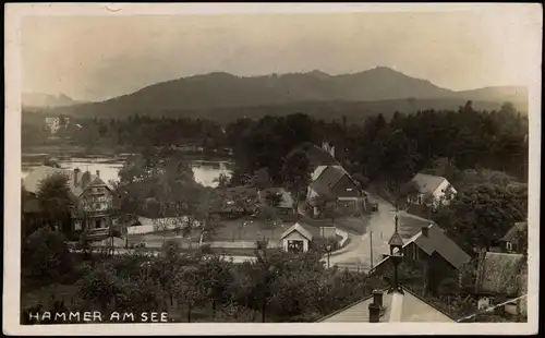 Postcard Hammer am See Hamr na Jezeře Straßenpartie 1927