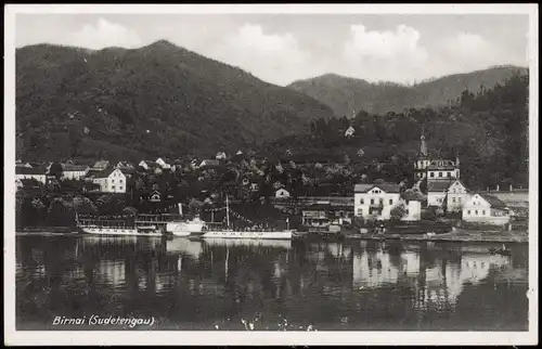 Birnai a.d. Elbe-Aussig Brná nad Labem Ústí nad Labem Stadt und Elbdampfer 1932