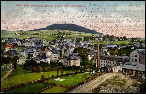 Ansichtskarte Bärenstein (Erzgebirge) Stadtpartie Fabrik Erzgebirge 1926