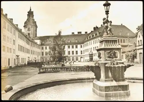 Ansichtskarte Rudolstadt Innenhof der Heidecksburg zur DDR-Zeit 1981