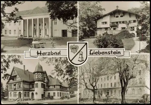 Bad Liebenstein Stadtteilansichten des Herzbad (DDR Mehrbildkarte) 1988