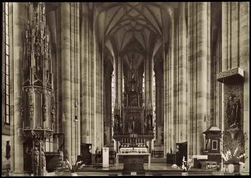 Ansichtskarte Dinkelsbühl Mittelschiff St. Georgskirche 1960