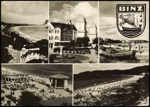 Ansichtskarte Binz (Rügen) Ostseebad Rügen DDR Mehrbildkarte 1970