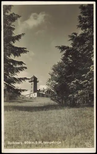 Postcard Probsthain Spitzberg Isergebirge Turm 1932