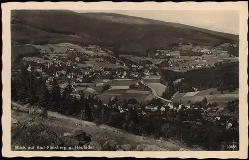 Bad Flinsberg Świeradów-Zdrój Blick auf Stadt u. Heufuder 1930