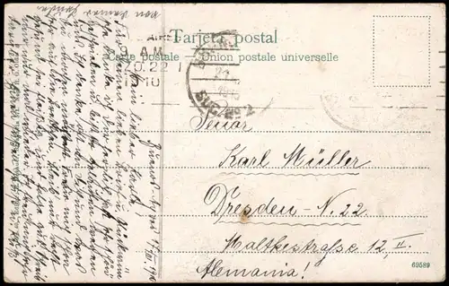 Postcard Buenos Aires Vista Parcial 1910