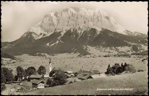 Ansichtskarte Lermoos Panorama-Ansicht mit Zugspitze 2966 m 1960