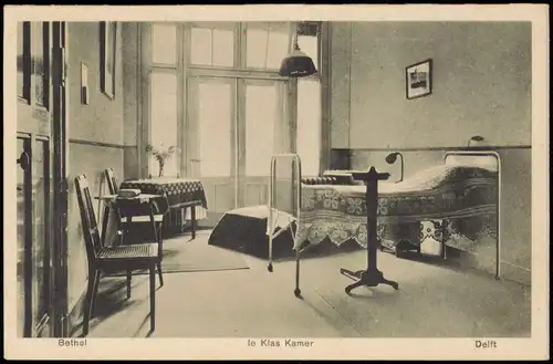 Postkaart Delft Delft le Klas Kamer Bethel 1928