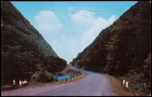 .USA United States of America STONY CLOVE NOTCH NEAR DEVIL'S TOMBSTONE PUBLIC CAMPSITE CATSKILL MOUNTAINS, N. Y 1957