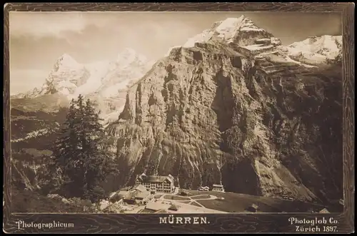 Ansichtskarte Mürren Stadtblick - Photoglob Co. Zürich 1897