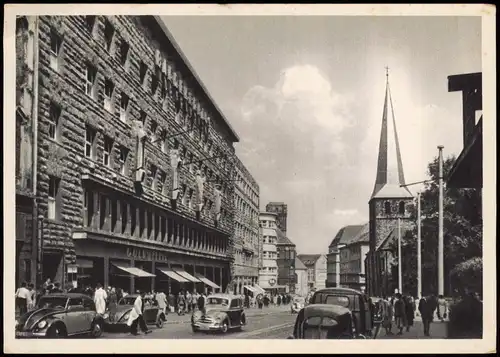 Ansichtskarte Essen (Ruhr) Kettwiger Straße VW Käfer 1954