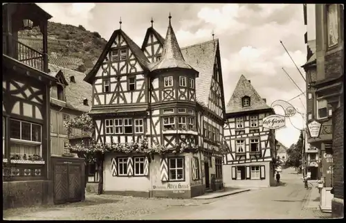 Ansichtskarte Bacharach Altes Haus, Strassen Partie, Ortsansicht 1966