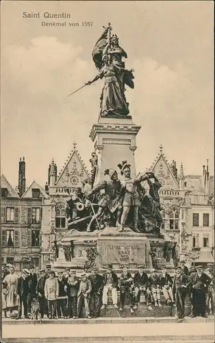 CPA Saint-Quentin Saint-Quentin Denkmal von 1557 1910