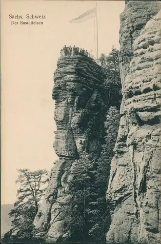 Ansichtskarte Rathen Basteifelsen (Sächsische Schweiz) in Sachsen 1910