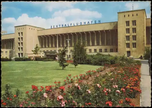 Ansichtskarte Tempelhof-Berlin Flughafen ZENTRALFLUGHAFEN (Airport) 1957