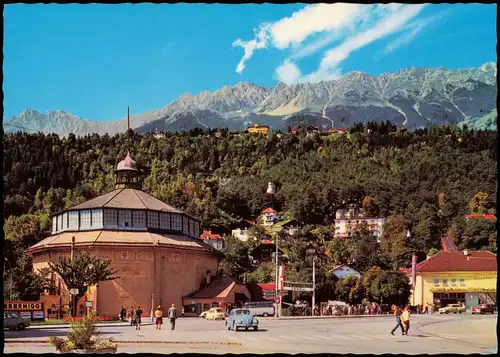 Ansichtskarte Innsbruck Riesenrundgemälde und Hungerburgbahn Talstation 1978