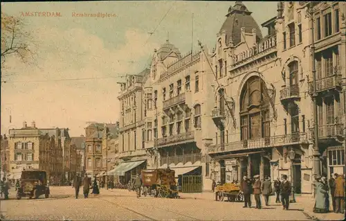 Postkaart Amsterdam Amsterdam Rembrandtsplein 1910