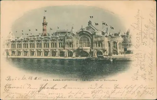 CPA Paris EXPOSITION EXPO LE PALAIS DE LA NAVIGATION 1900