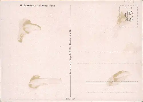 Schiffe/Schifffahrt - Segelschiffe/Segelboote H. Bahndorf: Auf weiter Fahrt 1939