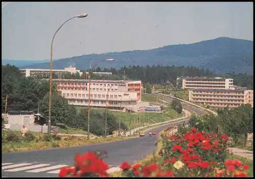 Postcard Bieszczady Widok domów wczasowych w Polańczyku 1986