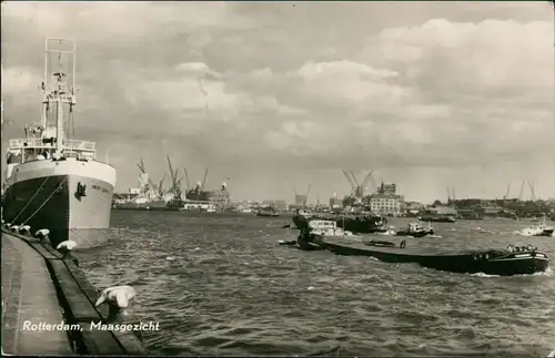 Postkaart Rotterdam Rotterdam Maasgezicht Hafen Schiffe 1958