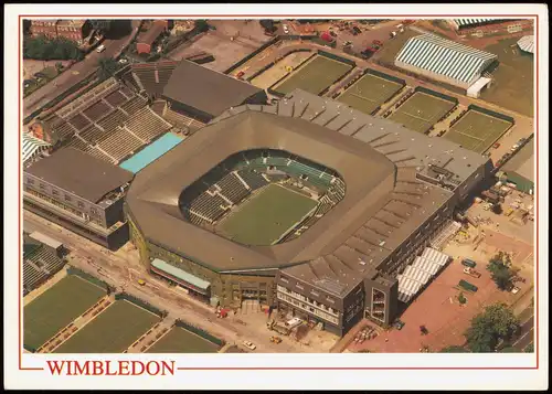 Postcard London Luftbild Tennis Centre Court, Wimbledon, London 1980