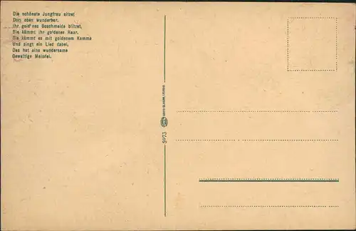 Ansichtskarte Sankt Goar Rheintal an der Loreley Scherzkarte Mond 1913