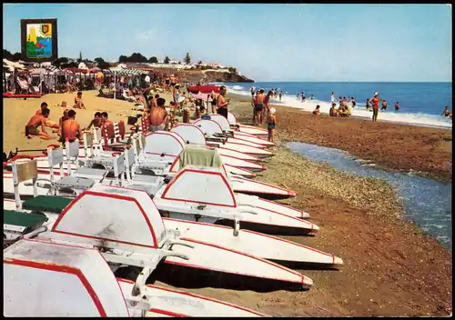 Postales Torremolinos Playa Montemar Trettboote - Andalusien 1979