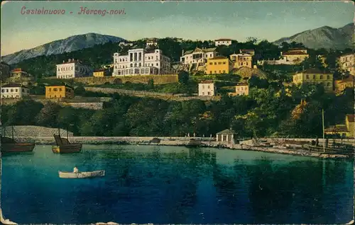 Postcard Herceg Novi Херцег Нови (Castelnuovo) Stadtpartie 1918