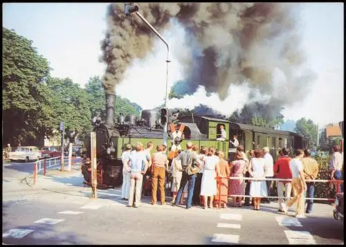 Ansichtskarte Wernigerode Oldtimerzug in Wernigerode am Westerntor 1980