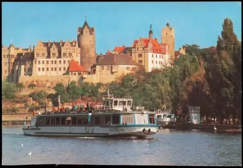 Ansichtskarte Bernburg (Saale) Schloß (Castle Building East-Germany) 1980